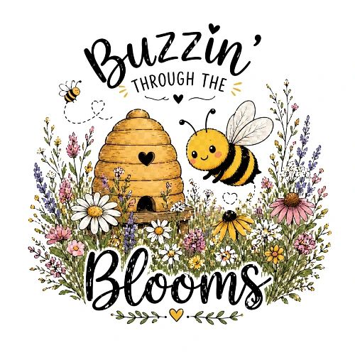 Buzzin' Through The Blooms - Men's Premium T-Shirt