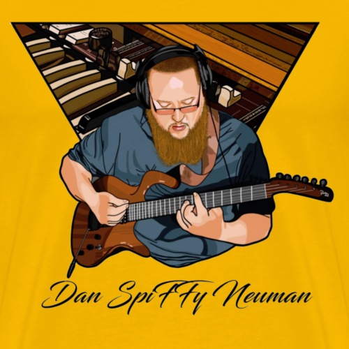 Dan Spiffy Neuman with Parker Fly Guitar - Men's Premium T-Shirt