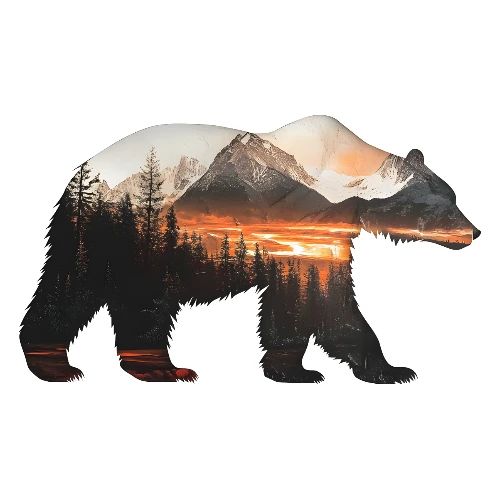 Canada Bear: fiery tones - Men's Premium T-Shirt