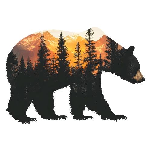 Bear: Sunset Guardian - Men's Premium T-Shirt