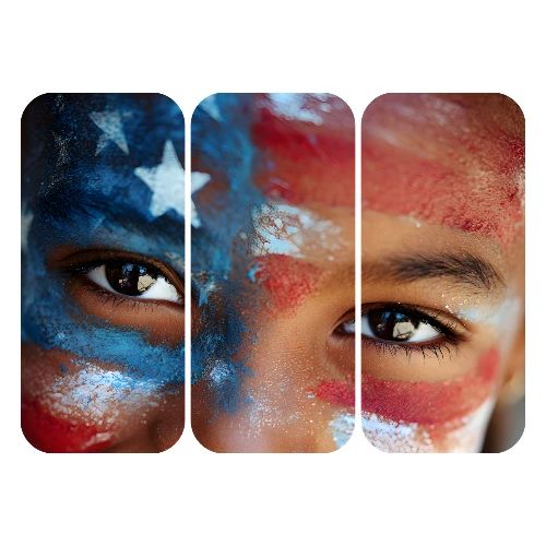 USA: Eyes of the Flag - Men's Premium T-Shirt