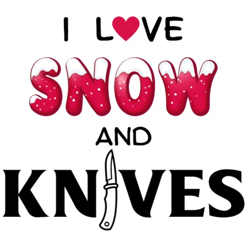 I Love Snow and Knives - Men's Premium T-Shirt