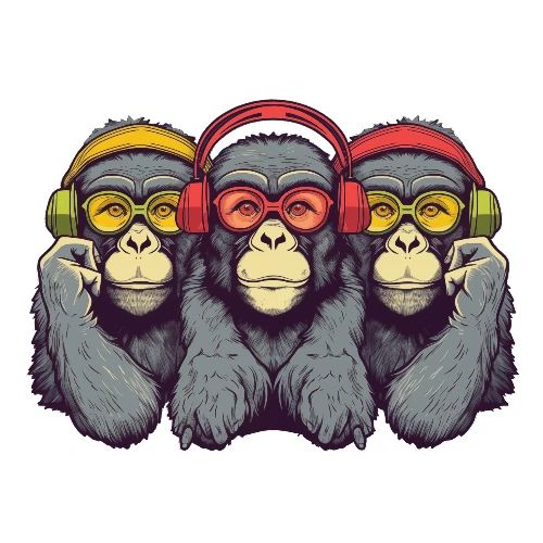 Three Wise Monkeys - Men's Premium T-Shirt