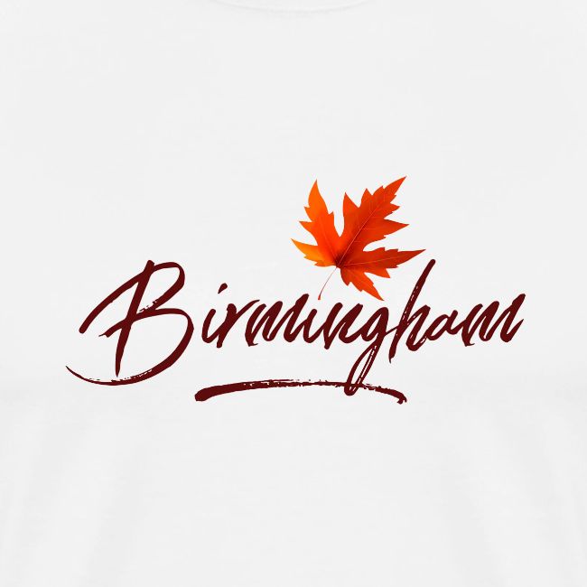 Birmingham for shirt with leaf