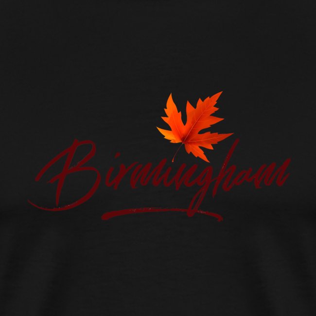 Birmingham for shirt with leaf