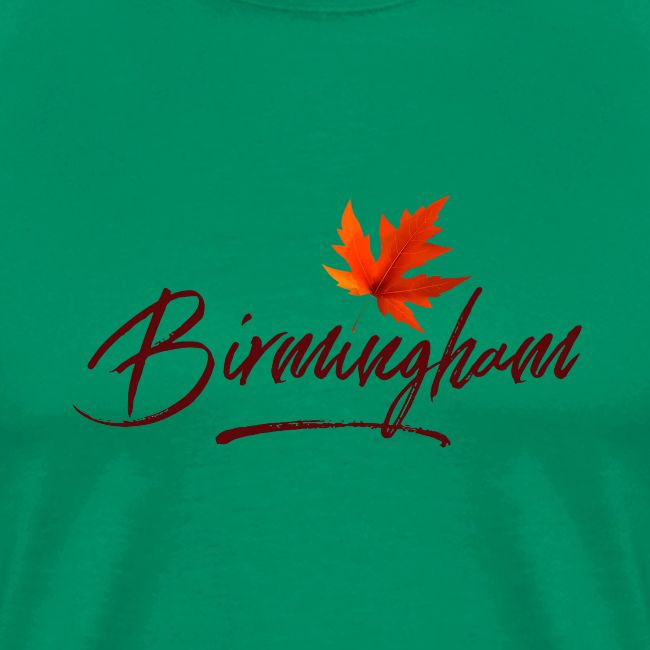 Birmingham for shirt with leaf