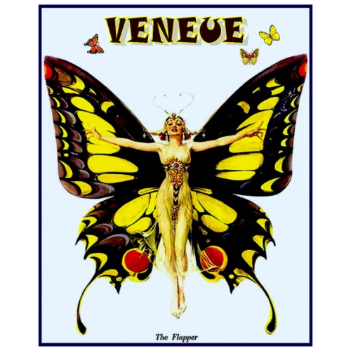 Veneue Vintage Butterfly Beautiful Flapper Print - Men's Premium T-Shirt