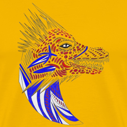 Blue dragon head - Men's Premium T-Shirt