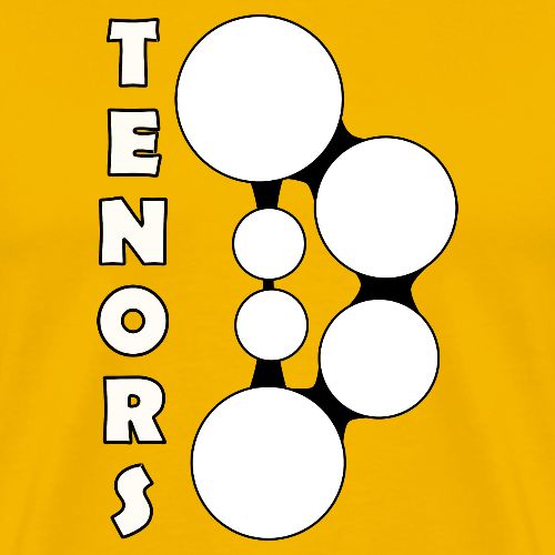 Tenor Drums with Writing - Men's Premium T-Shirt