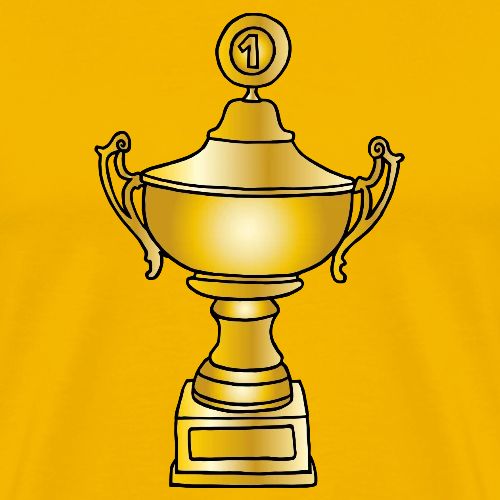 Cup, trophy, award, winner - Men's Premium T-Shirt