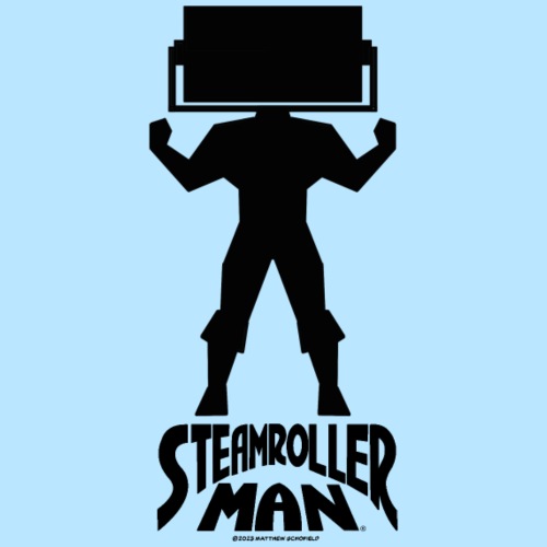 Steamroller Man Chest Logo Design - Men's Premium T-Shirt