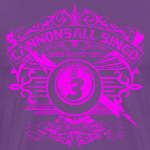 Vintage Cannonball Bingo Crest Pink - Men's Premium T-Shirt