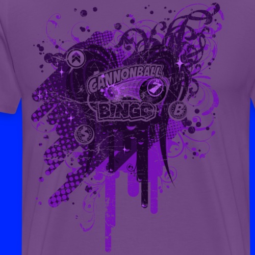Vintage Cannonball Bingo Drip Purple - Men's Premium T-Shirt