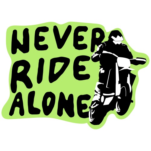 Never Ride Alone White - Men's Premium T-Shirt