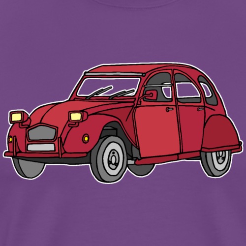 Red car 2CV - Men's Premium T-Shirt