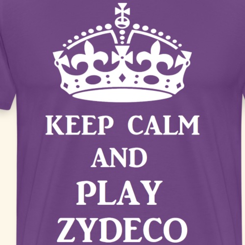 keep calm play zydeco wht - Men's Premium T-Shirt