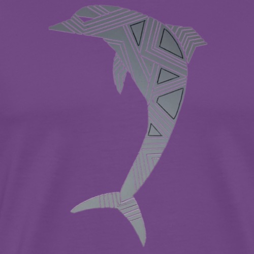 dolphin art deco - Men's Premium T-Shirt