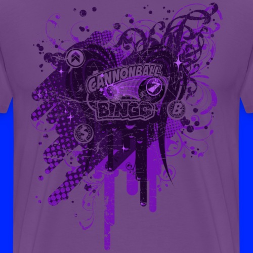 Vintage Cannonball Bingo Drip Purple - Men's Premium T-Shirt