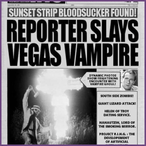 Kolchak The Night Stalker Vegas Vampire Newspaper - Men's Premium T-Shirt