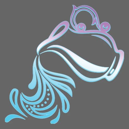 Aquarius Zodiac Air Sign Water Bearer Logo - Men's Premium T-Shirt