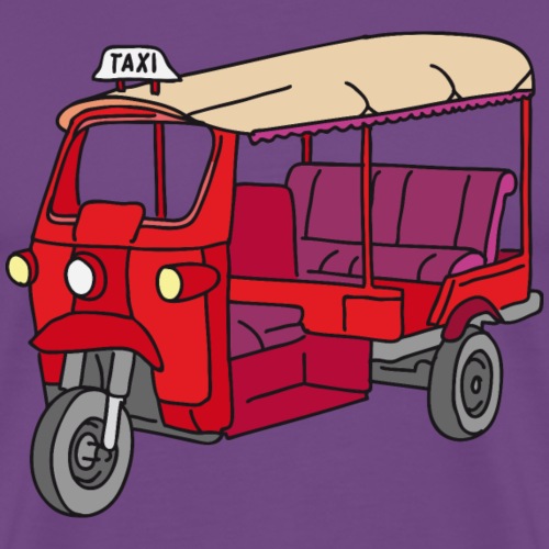 Red Tuktuk or autorickshaw - Men's Premium T-Shirt