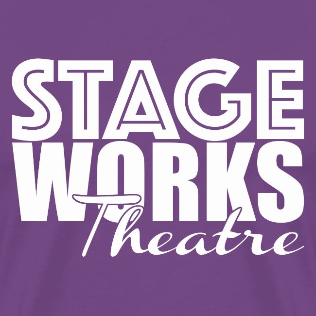 Stageworks Theatre Logo White Stacked