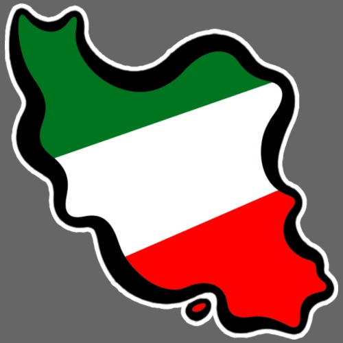 Iran Map Flag - Men's Premium T-Shirt