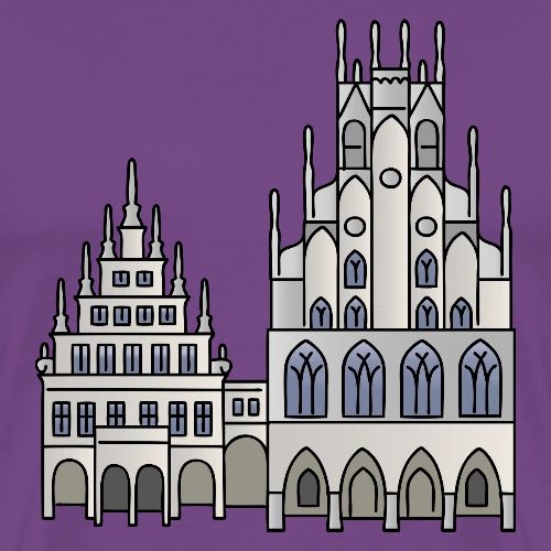 Town Hall Münster, Cityhall, Mayor - Men's Premium T-Shirt