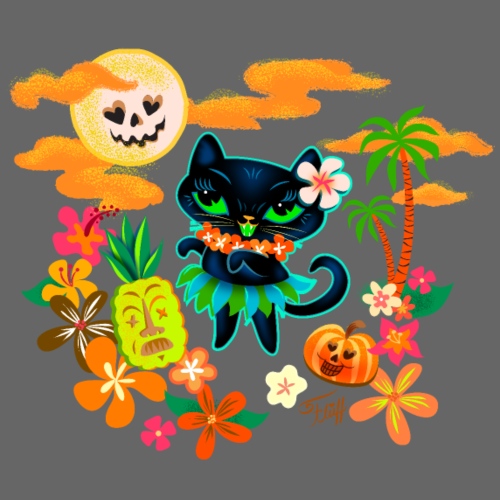 Halloween Hula Kitty - Men's Premium T-Shirt