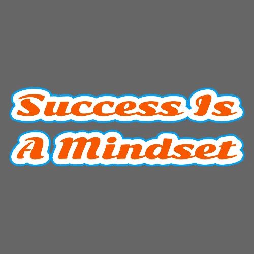 Success Is a Mindset — Motivational Glow Script - Men's Premium T-Shirt