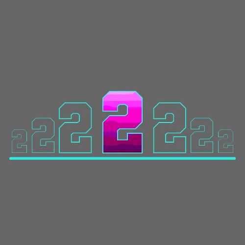 Number 2 in Magenta: Varsity Font - Men's Premium T-Shirt