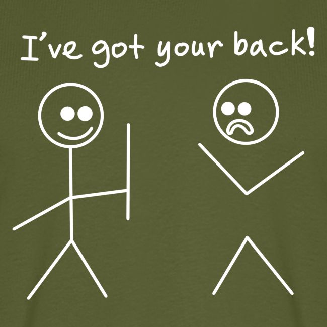 Got Your Back Stick Figure Design
