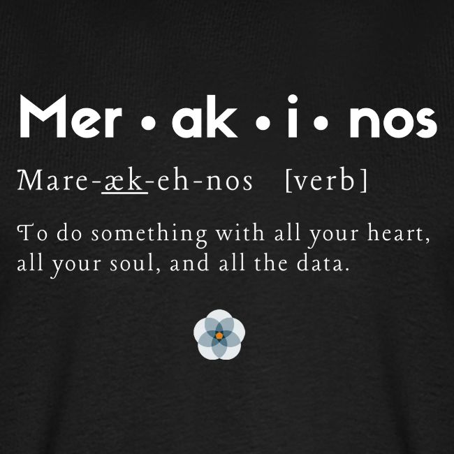 Merakinos definition with logo dark