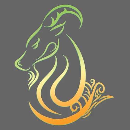 Capricorn Zodiac Sea Goat Astrology Logo - Men's Premium T-Shirt