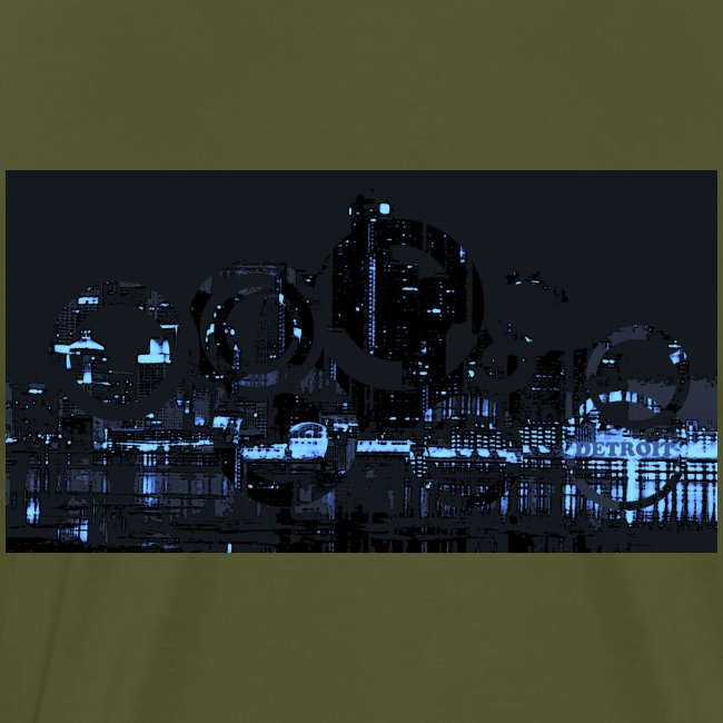 detroit skyline abstract
