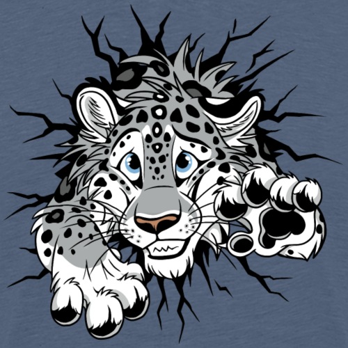 STUCK Snow Leopard (double-sided) - Men's Premium T-Shirt