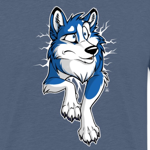 STUCK Husky Blue (double-sided) - Men's Premium T-Shirt