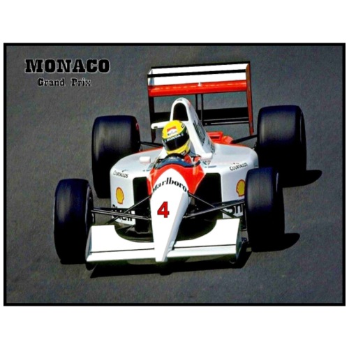 Monaco Grand Prix Automobile Racing Car Print - Men's Premium T-Shirt