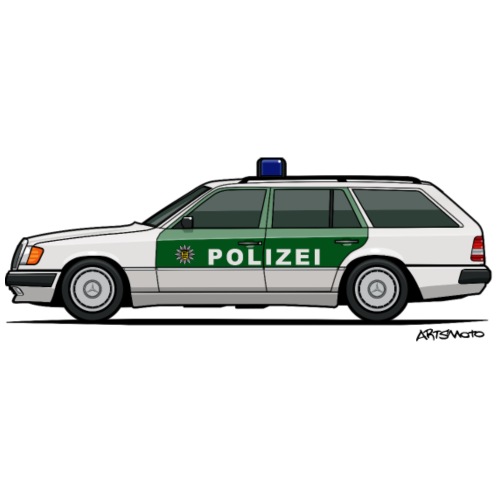 MB W124 T124 300TE German Police Autobahn - Men's Premium T-Shirt
