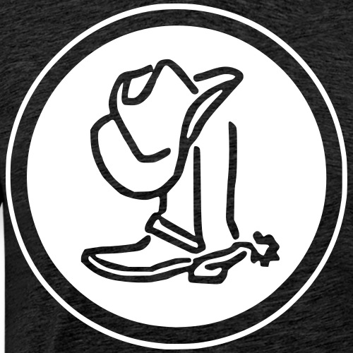 cowboy hat and shoe - Men's Premium T-Shirt