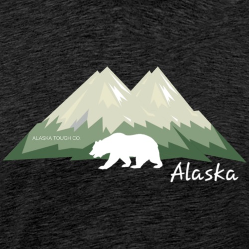 Alaskan Mountain and Bear - Men's Premium T-Shirt