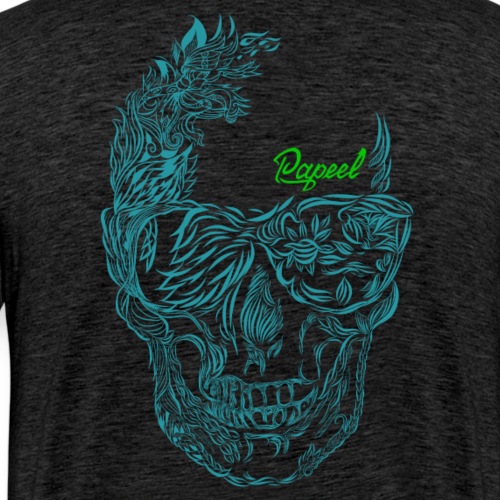 Floral skull Papeel Arts - Men's Premium T-Shirt