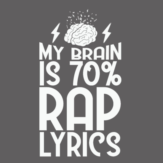 Funny My Brain Is Rap Lyrics Rap Lovers gift' Men's Premium T-Shirt |  Spreadshirt