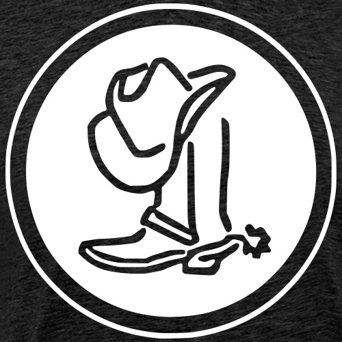 cowboy hat and shoe - Men's Premium T-Shirt
