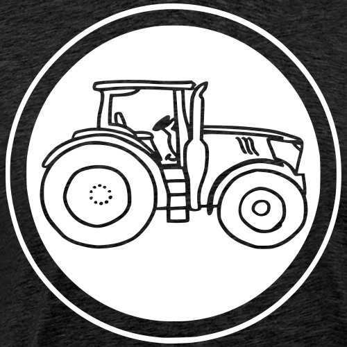 tractor in Circle - Men's Premium T-Shirt