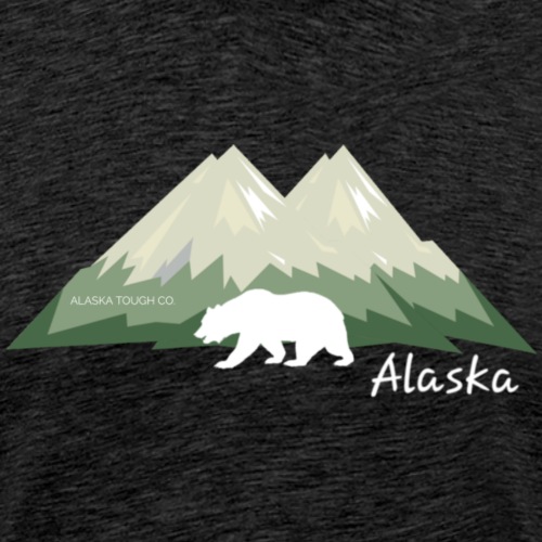 Alaskan Mountain and Bear - Men's Premium T-Shirt