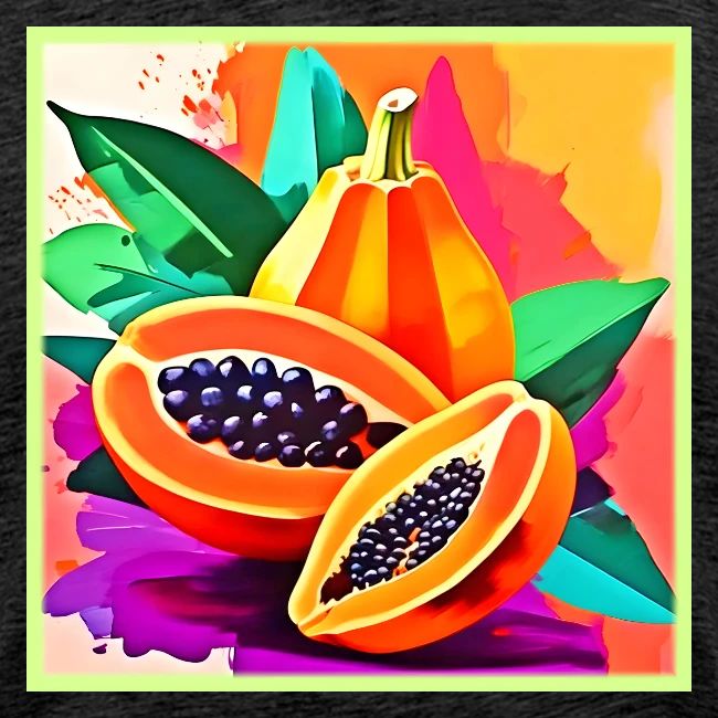 Sliced Papaya Pop Art