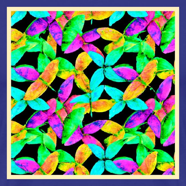Neonscape Leaf Pattern