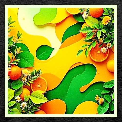 Fresh Citrus Summer Vibes Art - Men's Premium T-Shirt