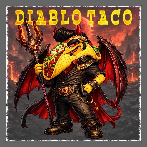 The Diablo Taco Spicy Demon Character - Men's Premium T-Shirt